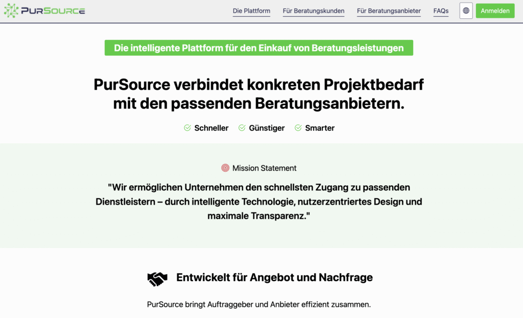 MVP Entwicklung PurSource